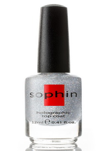 Sophin верхнее покрытие для ногтей с голографическими частицами